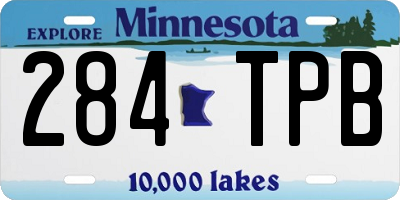 MN license plate 284TPB