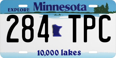 MN license plate 284TPC