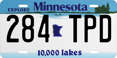 MN license plate 284TPD