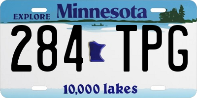 MN license plate 284TPG