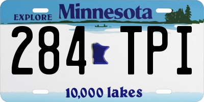 MN license plate 284TPI