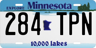 MN license plate 284TPN