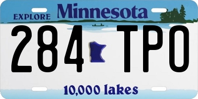 MN license plate 284TPO