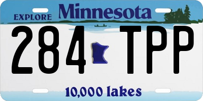 MN license plate 284TPP