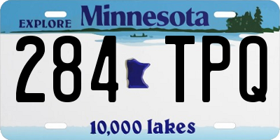 MN license plate 284TPQ