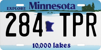 MN license plate 284TPR