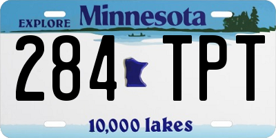 MN license plate 284TPT