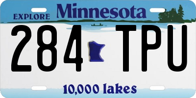 MN license plate 284TPU