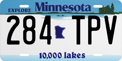 MN license plate 284TPV