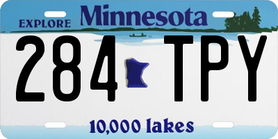 MN license plate 284TPY