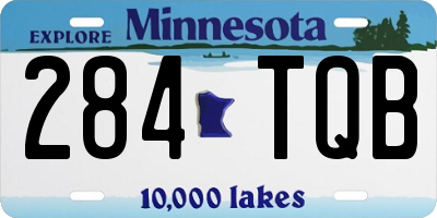 MN license plate 284TQB