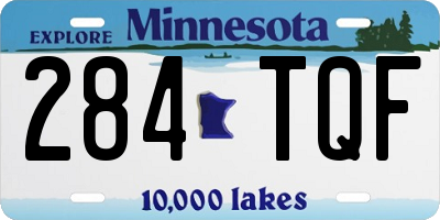 MN license plate 284TQF