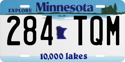 MN license plate 284TQM