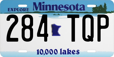 MN license plate 284TQP