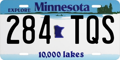 MN license plate 284TQS