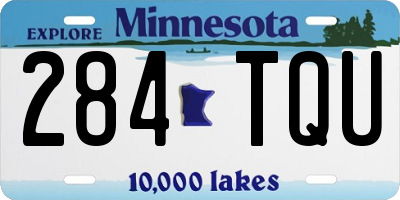 MN license plate 284TQU