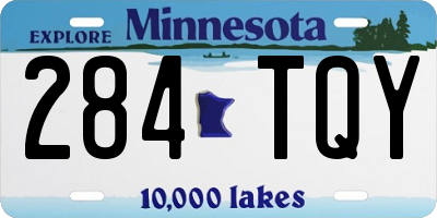 MN license plate 284TQY