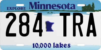 MN license plate 284TRA