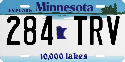 MN license plate 284TRV