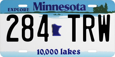 MN license plate 284TRW