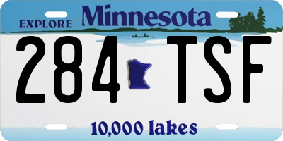 MN license plate 284TSF
