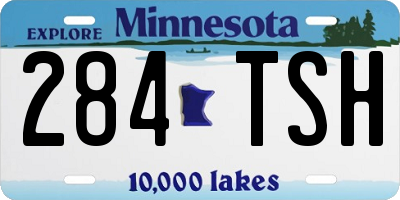 MN license plate 284TSH