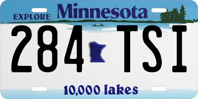 MN license plate 284TSI