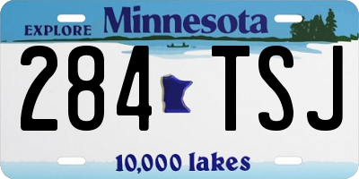 MN license plate 284TSJ