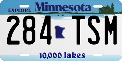 MN license plate 284TSM