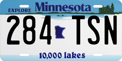 MN license plate 284TSN