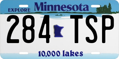MN license plate 284TSP