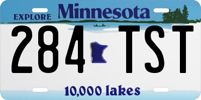MN license plate 284TST