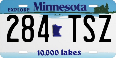 MN license plate 284TSZ