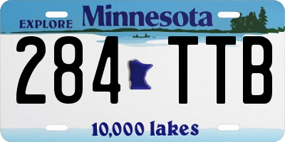 MN license plate 284TTB
