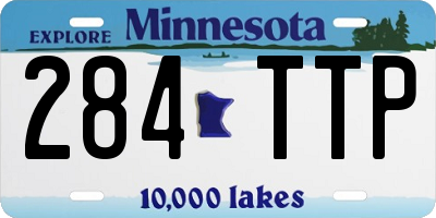 MN license plate 284TTP