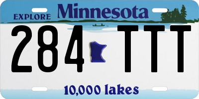 MN license plate 284TTT