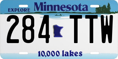 MN license plate 284TTW
