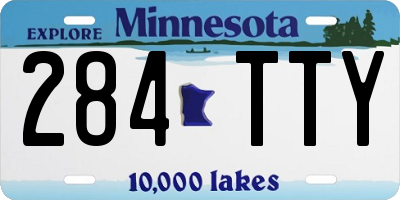 MN license plate 284TTY