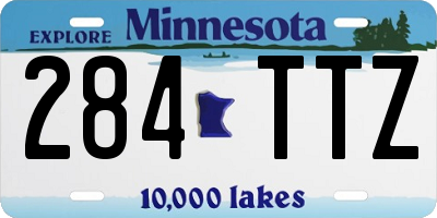 MN license plate 284TTZ