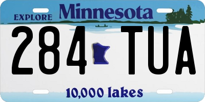 MN license plate 284TUA