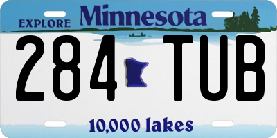 MN license plate 284TUB