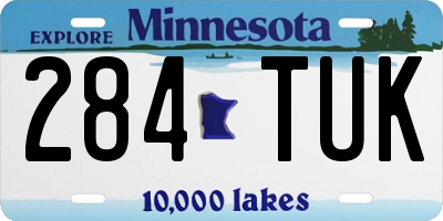 MN license plate 284TUK