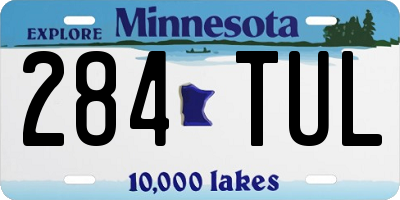 MN license plate 284TUL