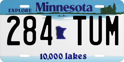 MN license plate 284TUM