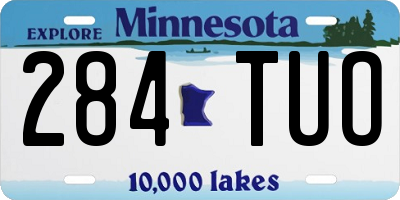 MN license plate 284TUO