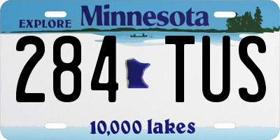 MN license plate 284TUS