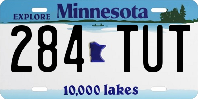 MN license plate 284TUT