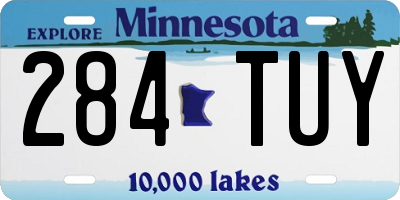 MN license plate 284TUY