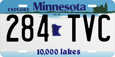 MN license plate 284TVC