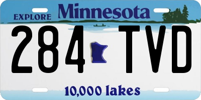 MN license plate 284TVD